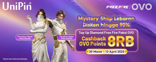 Mystery Shop Hadir Kembali – Top Up Free Fire Pakai OVO dan Dapatkan Ekstra Cashback 8Rb OVO Points!